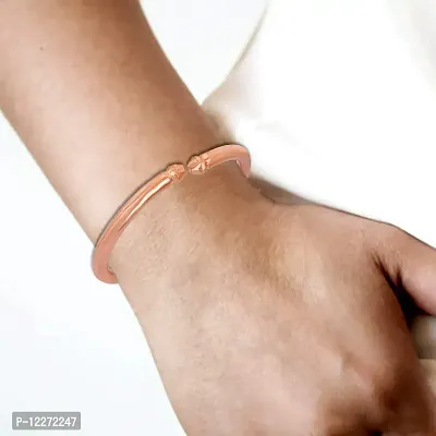 Memoir 6.50mm thick Pure Copper Kada Free size Men Women-thumb5