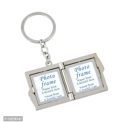 Memoir Stainless Steel Book Shape Photo Keychain Gift (CLMC4945)-thumb2