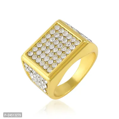 Brass Gold plated CZ Men Finger ring-thumb0