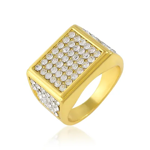 Brass plated CZ Men Finger ring