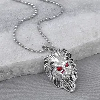 Memoir Silver plated Brass Lion Pendant Men Fashion-thumb4