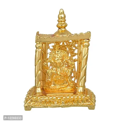 Memoir Gold Plated, Ganpati, Vinayak, Ganesh Temple Stand Idol, Home Decor, Ganpati showpiece, Festive Decor, Hindu God Stand Idol