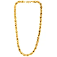 Memoir 1 Micron Real Gold plated Brass 8.50mm, 105Gms Super thick  heavy, 24 Inch Chain Necklace for Men Women-thumb2