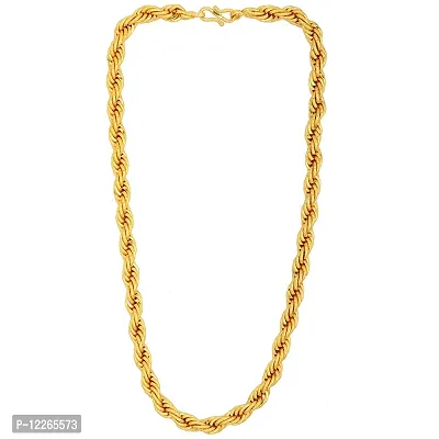 Memoir 1 Micron Real Gold plated Brass 8.50mm, 105Gms Super thick  heavy, 24 Inch Chain Necklace for Men Women-thumb3