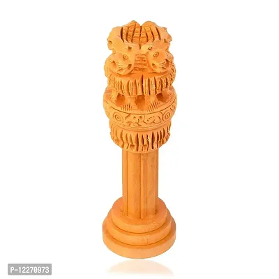 Memoir Wooden Sarnath 4 Lion India State Emblem Home Decor Item (HDSC5144)-thumb2