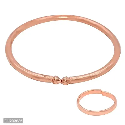 Memoir Copper Kada and ring (challa) health benificial immunity booster Virus resistant Copper Combo jewellery Men Women