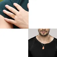 Memoir Copper Shivaji Pendant and Rajmudra Combo Jewellery Men (CMNI8172)-thumb3