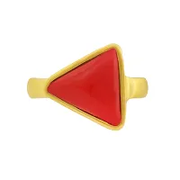 Memoir Gold plated, Triangle (Tikona) shaped finger ring Men women(ORMI5657-A)-thumb2