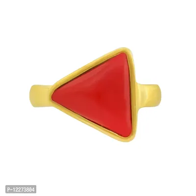 Memoir Gold plated, Triangle (Tikona) shaped finger ring Men women(ORMI5657-A)-thumb3