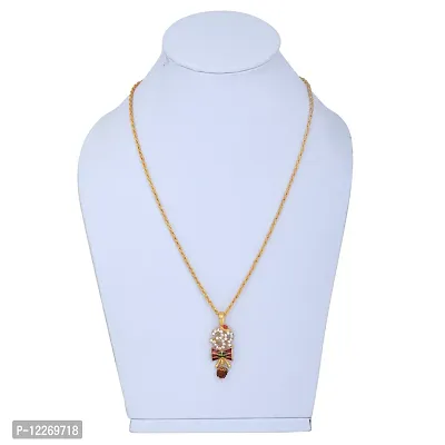 Memoir Gold plated CZ Om Damru Rudraksh hindu pendant temple jewellery latest fashion-thumb4