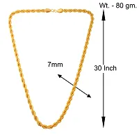 Brass Micron Goldplated 30 Inch 80 Gms Long chain necklace Men Women-thumb2