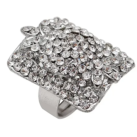 Memoir plated CZ Diamond Look-alike Queen's Fashion finger ring Men Women