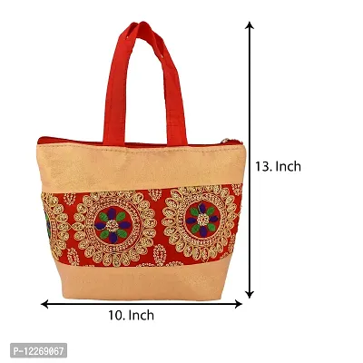 Memoir Satin Handmade Zari, Sequins and Embroidery small Purse Handbag women ethnic-thumb5