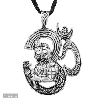Memoir Silver plated, Om Krishna Hindu chain pendant Temple jewellery by Memoir