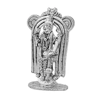 Memoir Silver Plated Guru Ayappan Idol, Stand, Home Decor Stand-thumb1