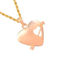 Memoir Brass Rose Goldplated Cupid Heartshape Fashion Pendant Men Women (PCOM4462)-thumb2