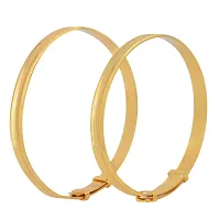 Memoir Gold Plated Expandable Free Size Overlapping Band Nazariya for New Borns (0-3yrs)-thumb1