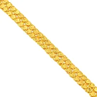 Memoir Brass Goldplated Flat Double strand Stylish ashion Bracelet Men Women (BLSV1702)-thumb2