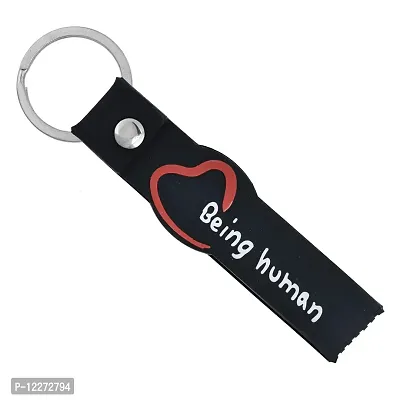 Memoir PVC loop design, Black colour Fashion key ring Key chain fashion Salman inspired Accessory Men women-thumb0