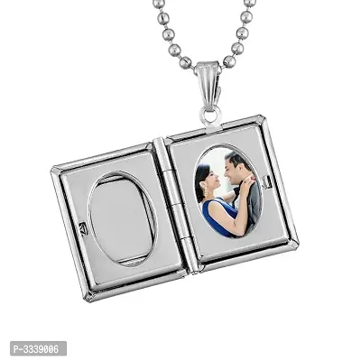 Silver Plated Carved openable Book Design, Photo Pendant Fashion Pendant Men