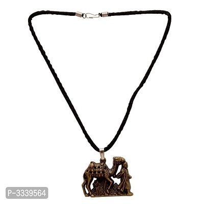 Brass Antique Finish Arabian Camel Safari Inspired Fashion Pendant Dubai Jewellery Necklace for Men Women