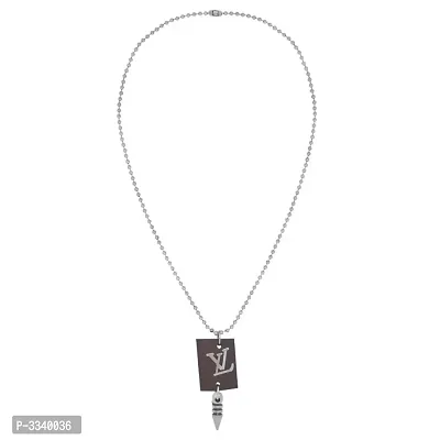 Steel and Leather Fashion Pendant