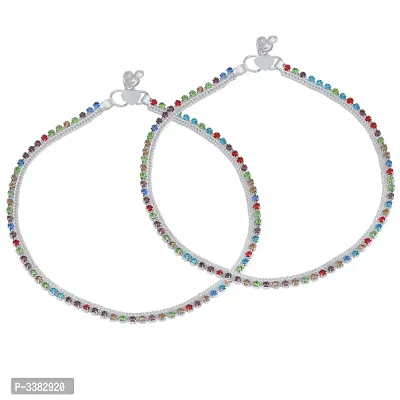 Trendy Silver Plated Anklet for Women