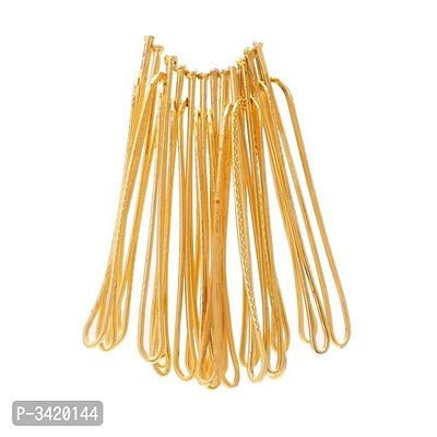 Gold Plated Set of 12 Saree Dupatta Ethnic Traditional Clip on safetypins for Women-thumb0