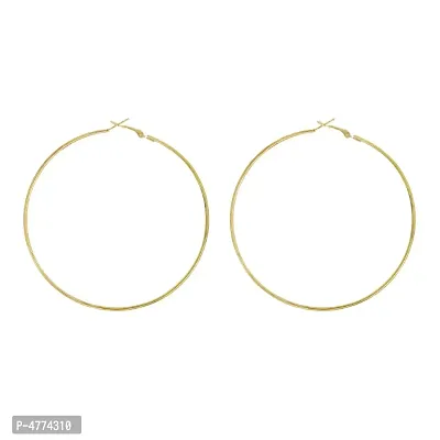 Trendy Gold plated Brass Hoop Earring for \Women-thumb0