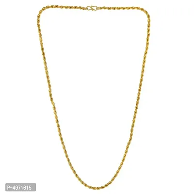 Gold Plated 24 Inch, Rope Design, Daily use Chain Necklace