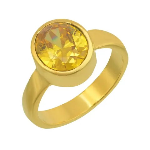 Brass Gold Plated Gemstone Rings