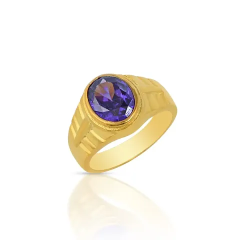 Brass Gold Plated Gemstone Rings