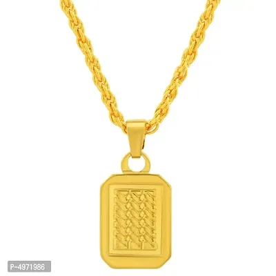 Gold Plated Gold Biscuit Shaped Fashion Pendant Women Men