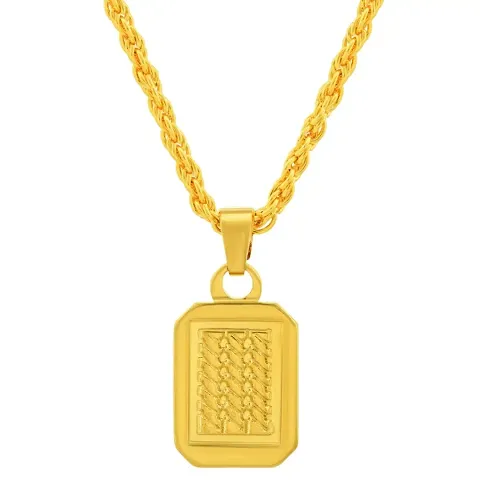 Trendy Stylish Gold Plated Pendant Chain
