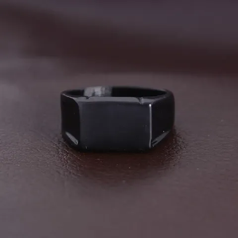 Trendy Black Brass Ring For Men