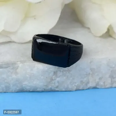 Black Coated Designer Ring for Men