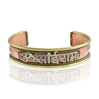 Pure Copper Om Sai Ram Saibaba Kada Cuff Bracelet-thumb1