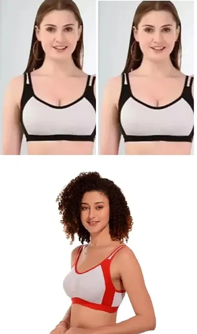 Stylish Solid Bra For Women Pack Of 3