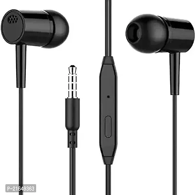 Champ 01 Wired In Ear Earphone with Mic (Black)-thumb0