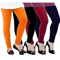 Stylish Fancy Woolen Solid Leggings For Women Pack Of 4-thumb1