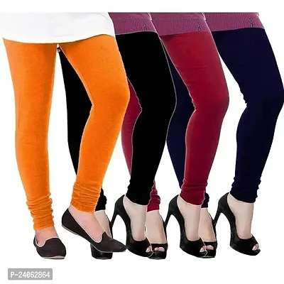 Stylish Fancy Woolen Solid Leggings For Women Pack Of 4-thumb2