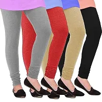 Stylish Fancy Woolen Solid Leggings For Women Pack Of 4-thumb2
