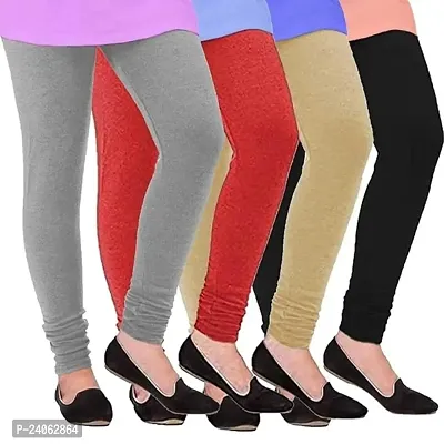 Stylish Fancy Woolen Solid Leggings For Women Pack Of 4-thumb3