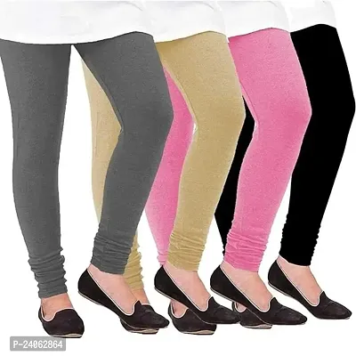 Stylish Fancy Woolen Solid Leggings For Women Pack Of 4-thumb4