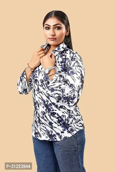 Stylish Multicoloured Cotton Lycra Printed Shirt For Women-thumb3