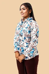 Stylish Multicoloured Cotton Lycra Printed Shirt For Women-thumb2