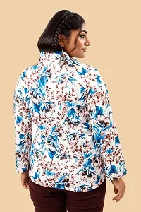 Stylish Multicoloured Cotton Lycra Printed Shirt For Women-thumb1