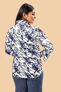 Stylish Multicoloured Cotton Lycra Printed Shirt For Women-thumb1