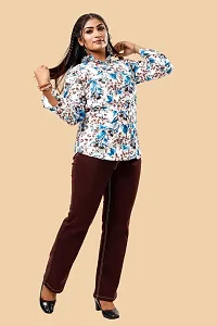 Stylish Multicoloured Cotton Lycra Printed Shirt For Women-thumb3