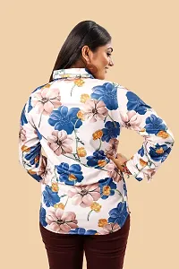 Stylish Multicoloured Cotton Lycra Printed Shirt For Women-thumb1